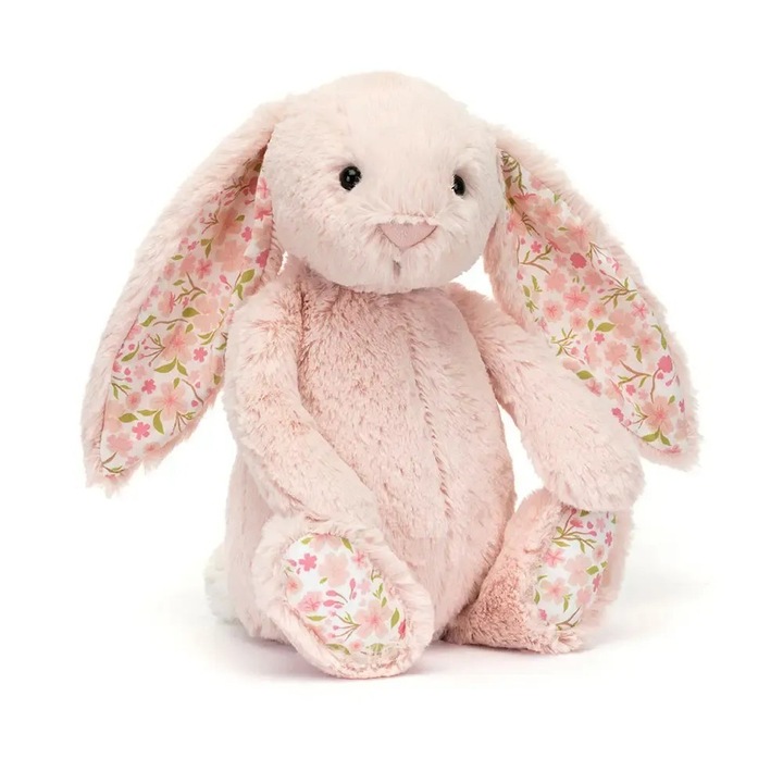 Jucarie de plus Bonnie Rabbit, 31cm, roz, set de plus