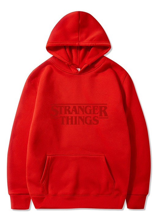 Hanorac Stranger Things rosu pentru barbati, Rosu