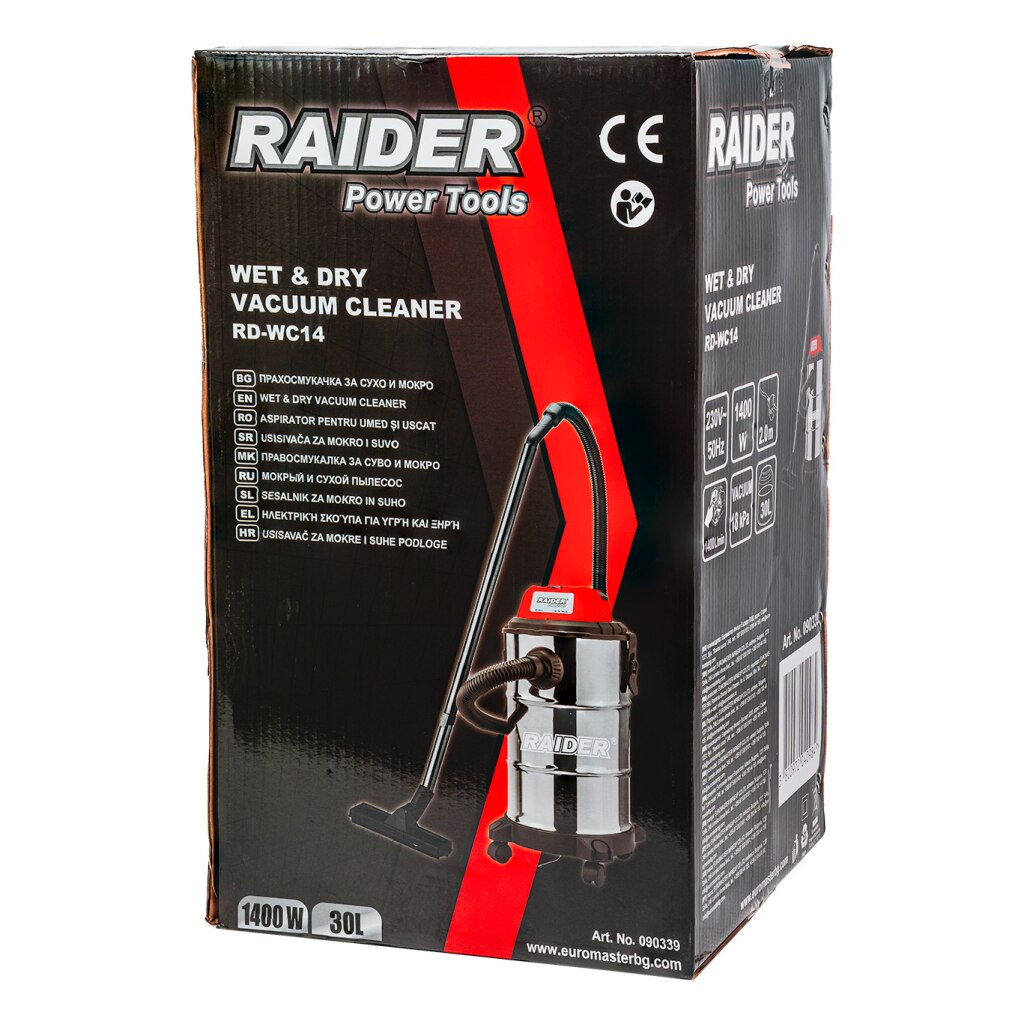 Aspirator umed/uscat 1400W 30L Inox RAIDER RD-WC14