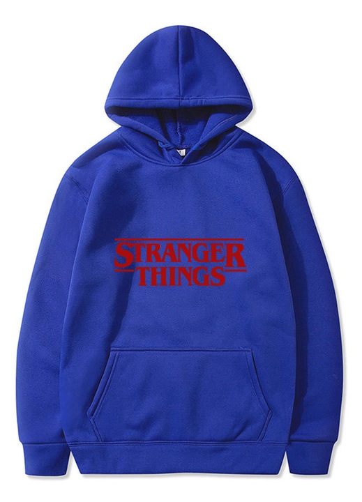 Hanorac barbati cu gluga Stranger Things, verde, Albastru