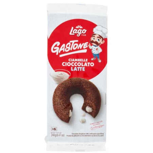 Gogosi Lago Ciambelle De Ciocolata Cu Crema De Lapte, 6X40g