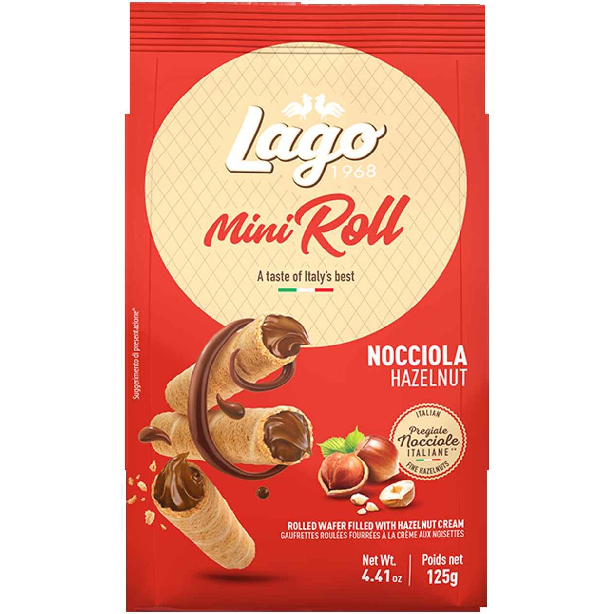 Napolitane Lago Mini Roll Alune, 125g