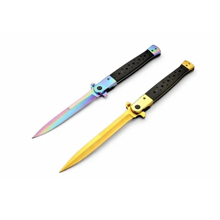 Set 2 Bricege tip Stiletto, multicolor/auriu, DEPOX®, deschidere manuala, lungime 33 cm, lama metalica
