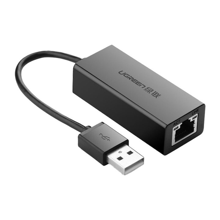 Адаптер Ethernet USB-C към RJ45 Ugreen CR110, 100 Mbps, черен