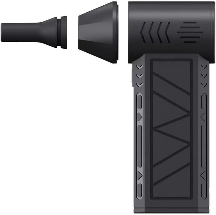 Suflanta Aer Portabila, Ultrixe, Turbo Fan 100000RPM, 4 Trepte Putere, Baterie 5000mAh, Incarcare USB-C, Motor Fara Perii, Pentru auto, Curatare filtre, Frizerie, PC, Gratar, Indepartare frunze, Praf, Apa
