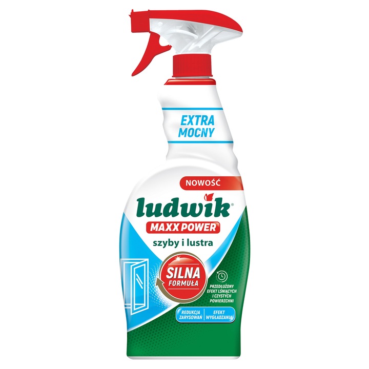Ludwik spray pentru curatarea geamurilor si oglinzilor Maxx Power, 750ml, extra puternic, fara dare