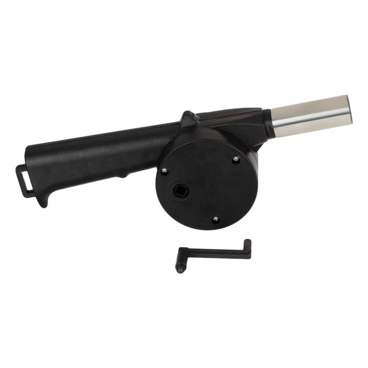 Духалка за разпалки, За камина или барбекю, Пластмаса, Метал, 26x5x7 см, Черен