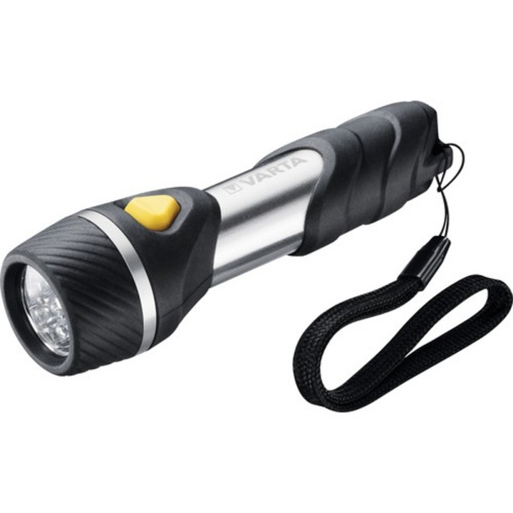 LED фенер Varta Day Light, черно-сребрист, 20 лумена, 39x126,5 мм