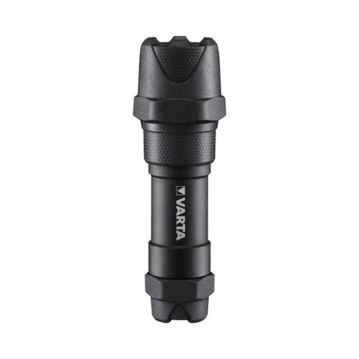 Lanterna LED Varta Indestructible F10, 300 lumeni, negru, 138x4.5mm