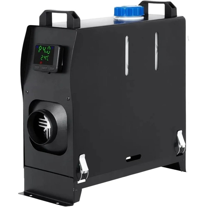 8KW 12V LCD dízel légfűtés, fekete, kompakt, távirányítóval