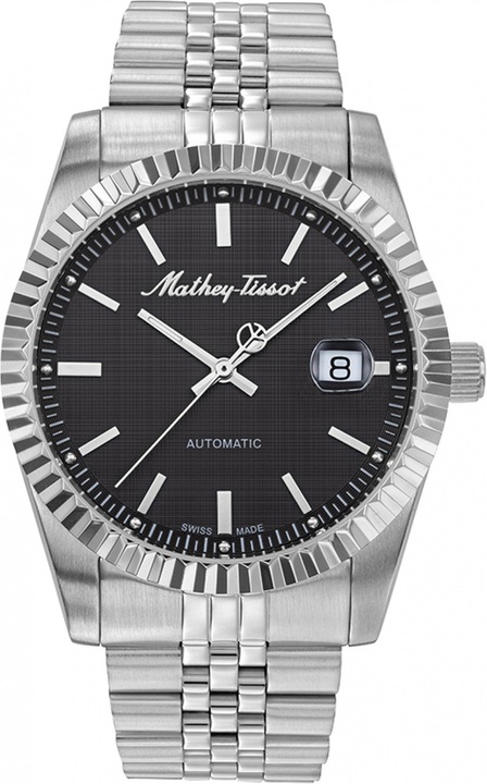 Ceas de bărbați Mathey Tissot, H1810ATAN, negru, 40mm, curea din oțel