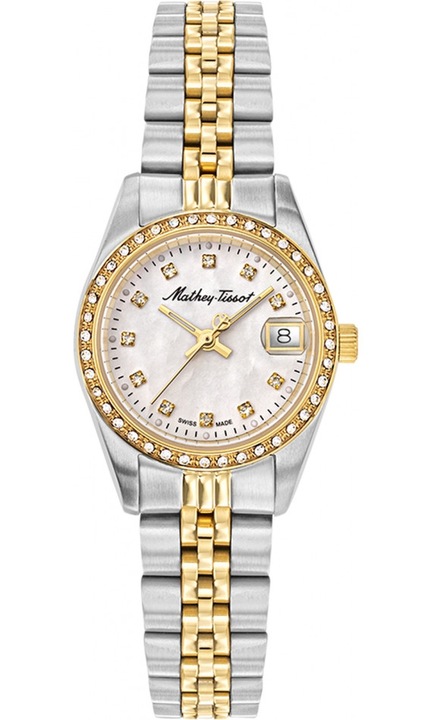 Ceas de dama MATHEY-TISSOT D709BQI, auriu, clasic fashion