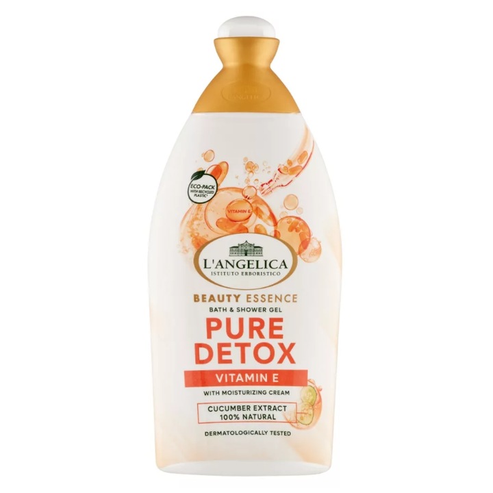 L'Angelica Beauty Essence Pure detox hab- és tusfürdő E-vitaminnal és uborka kivonattal 500ml