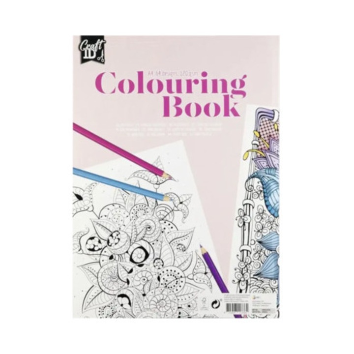Carte de colorat A4 Florals, 64 modele