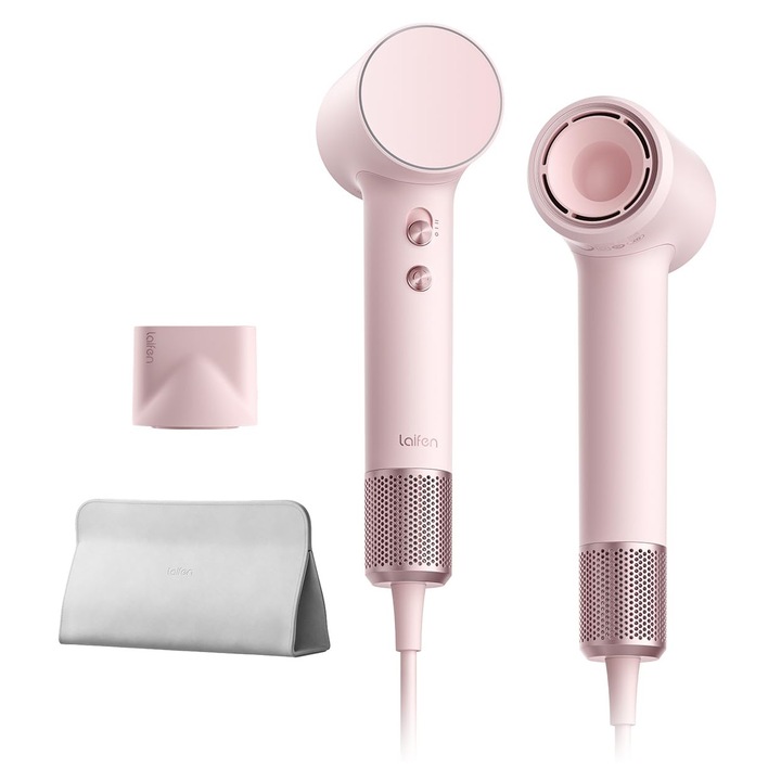 Uscător de păr Laifen Mini, cu ioni negativi, motor fără perii, roz