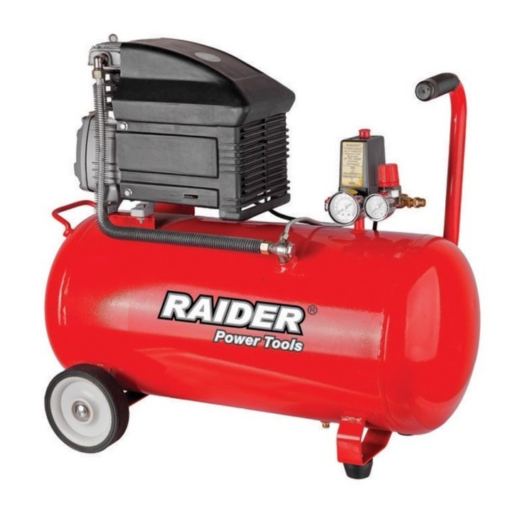 Raider RD-AC02 kompresszor, 1500 W, 2 LE / 50 l, 8 bar, 110 l / perc