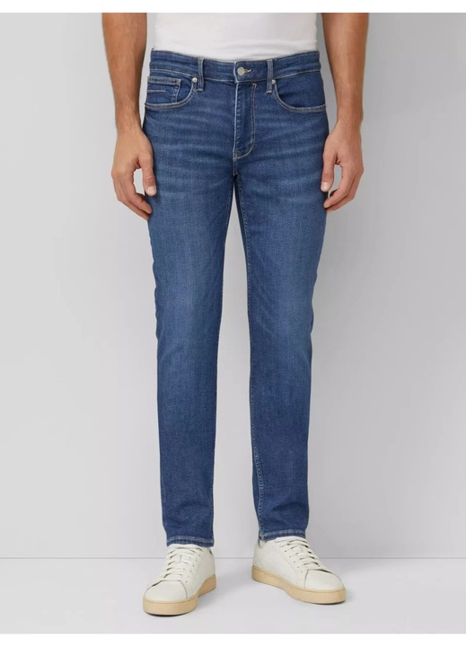 S.Oliver Blugi barbati Nelio, cu talie medie si croiala Slim fit, Albastru inchis, Albastru inchis