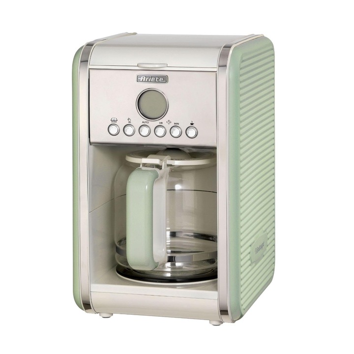 Cafetiera Ariete Vintage 1342, 12 cești, 1, 5 L, Verde