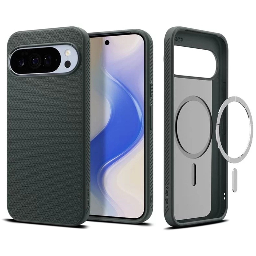 Husa pentru Google Pixel 10 Pro XL Spigen Liquid Air MagSafe, Protectie camera, Calitate premium, Verde