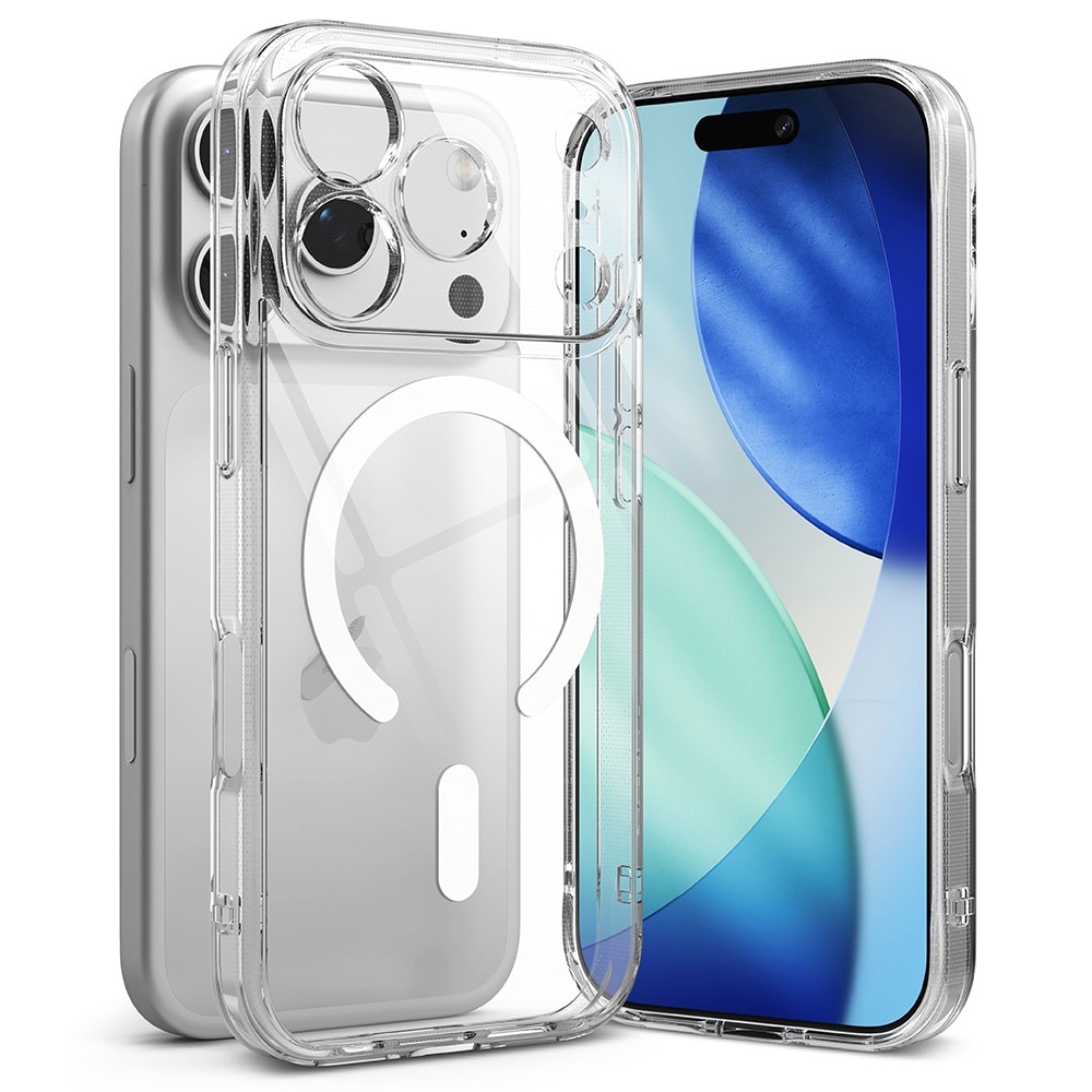 Husa pentru iPhone 17 Pro Ringke Fusion MagSafe, Incarcare wireless, Protectie camera, Calitate premium, Transparent