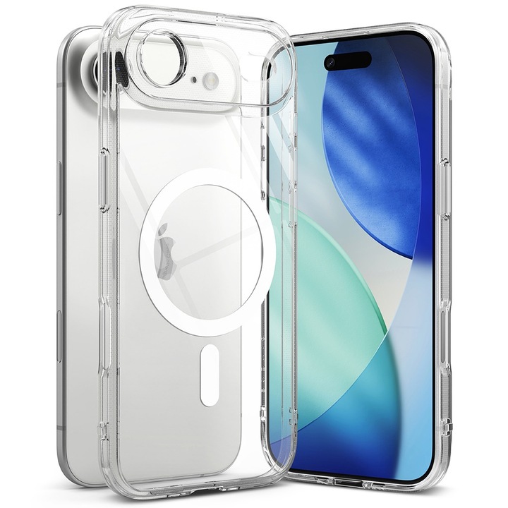 Husa pentru iPhone 17 Air Ringke Fusion MagSafe, Incarcare wireless, Protectie camera, Calitate premium, Transparent
