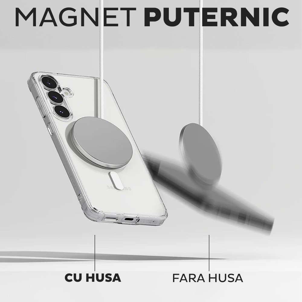 Husa pentru Samsung Galaxy S25 FE Ringke Fusion MagSafe, Incarcare wireless, Protectie camera, Calitate premium, Transparent