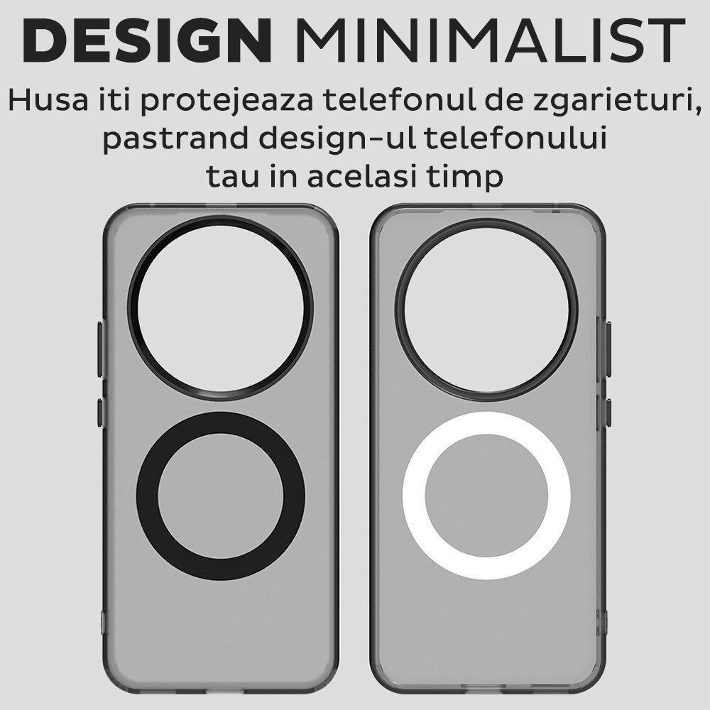 Husa pentru Honor Magic 8 Lite DaDen® CandyCase MagSafe, Antisoc, Incarcare wireless, Butoane protejate, Negru