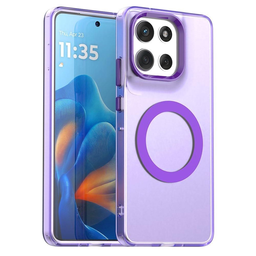 Husa pentru Motorola Moto G86 DaDen® CandyCase MagSafe, Antisoc, Incarcare wireless, Butoane protejate, Mov