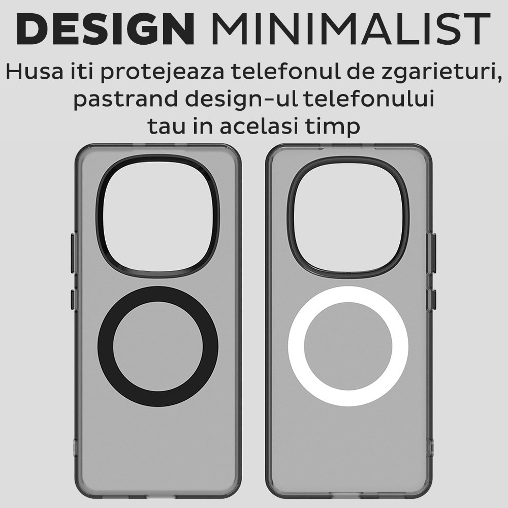 Husa pentru Xiaomi Redmi Note 15 5G / Poco M8 5G DaDen® CandyCase MagSafe, Antisoc, Incarcare wireless, Butoane protejate, Negru