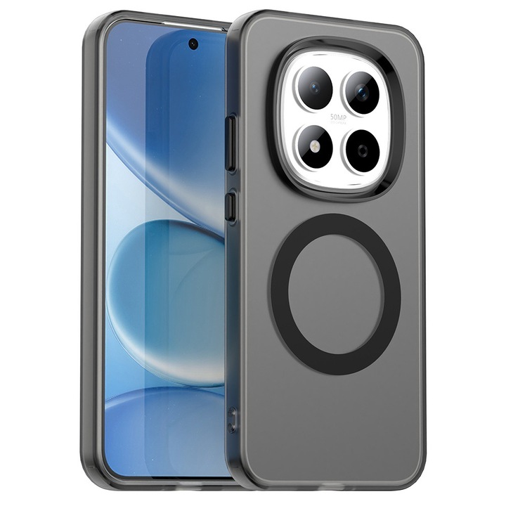 Калъф за Xiaomi Redmi Note 15 Pro 5G DaDen® CandyCase MagSafe, Противоударен, Безжично зареждане, Защитени бутони, Черен