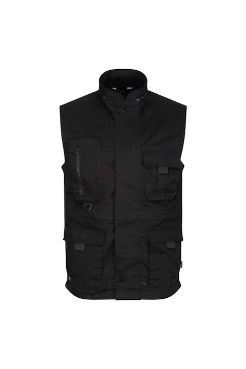 Vesta pentru barbati profesionala PRO UTILITY, din bumbac organic, Regatta RETRA865, Black, 3XL
