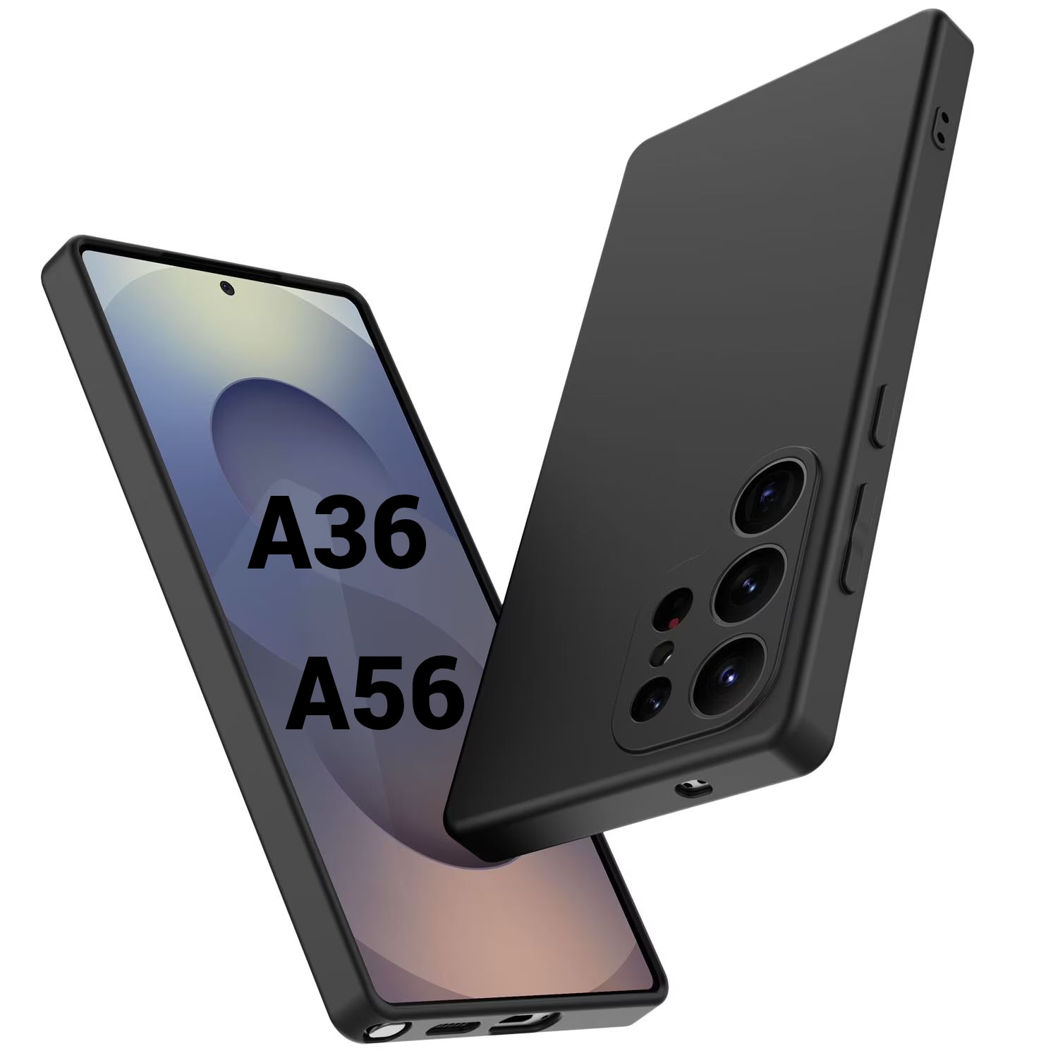 Husa de silicon Matt pentru Samsung A36 / A37 / A56 Negru