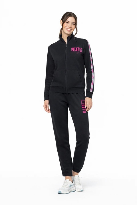 Trening dama Lotto LA6076, set sport cu bluza si pantaloni S INTL Negru