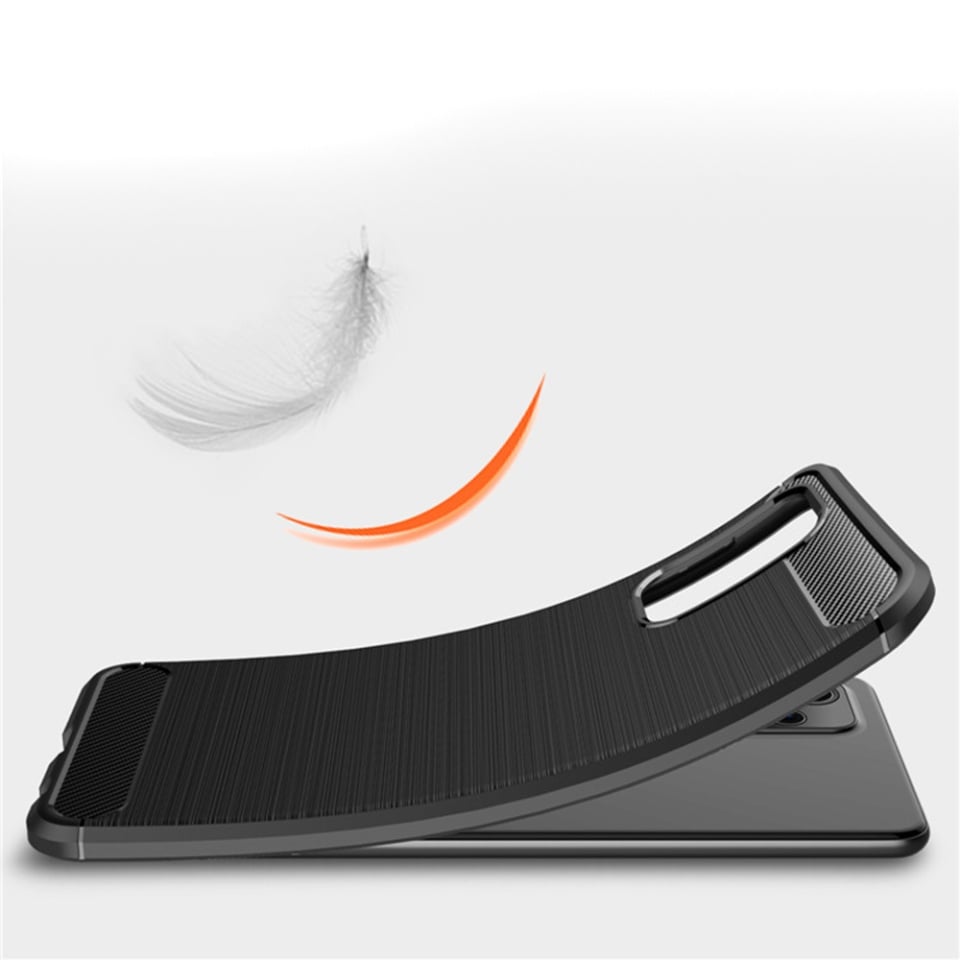Carcasa pentru Samsung Galaxy A52 5G/4G/A52s 5G, SKYDDAR INNOVATION, Silicon Carbon, Negru, set cu sticker