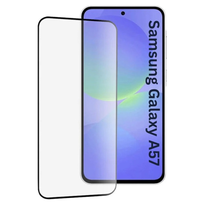 Folie din sticlă securizată pentru Samsung Galaxy A57 5G, SKYDDAR INNOVATION, Ultra HD, protecție 111D, set cu sticker, transparent