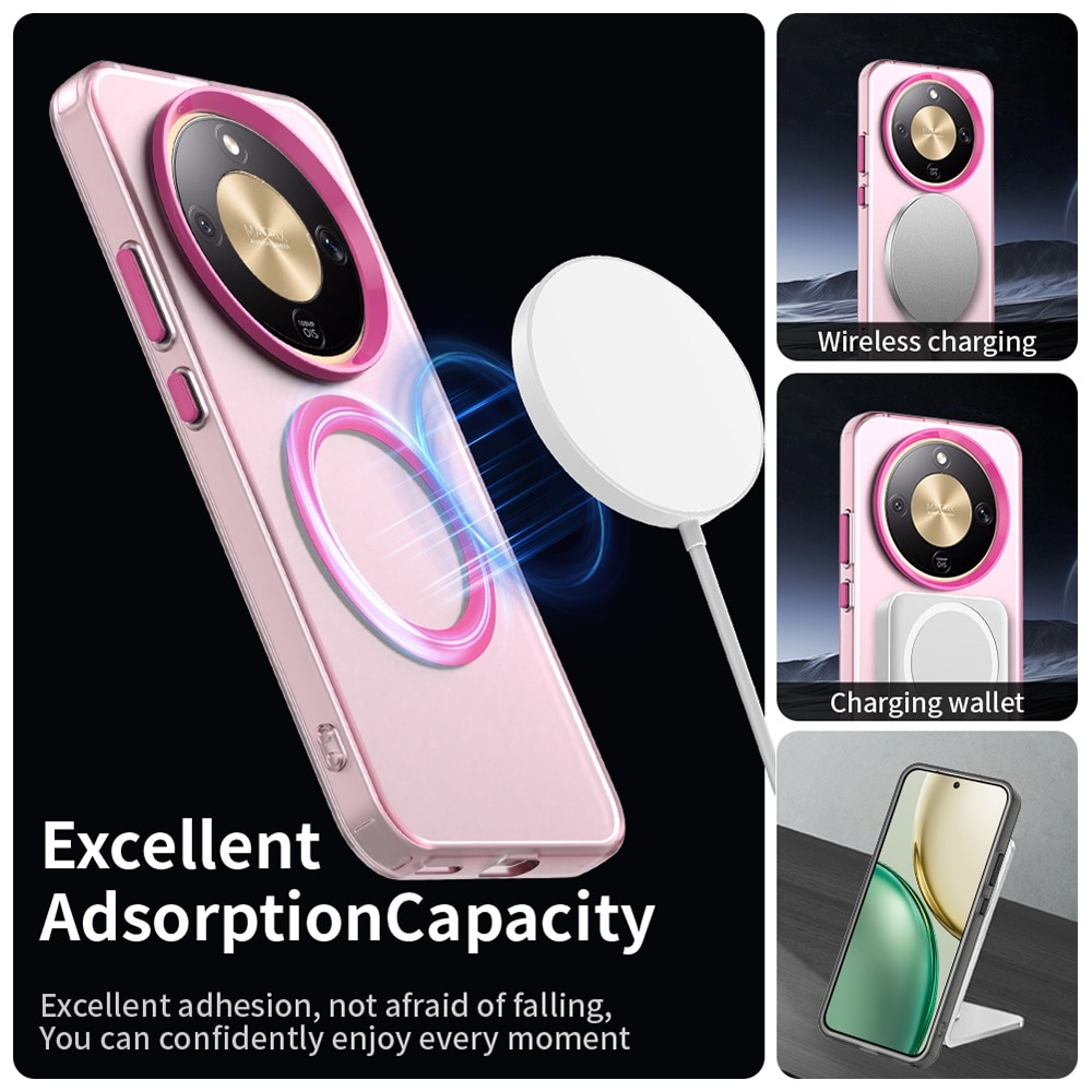 Husa premium pentru Honor Magic 8 Lite VivaShell Fusion compatibila MagSafe, Anti-Shock - Protectie Avansata Display & Camera - Design Slim si Elegant - roz