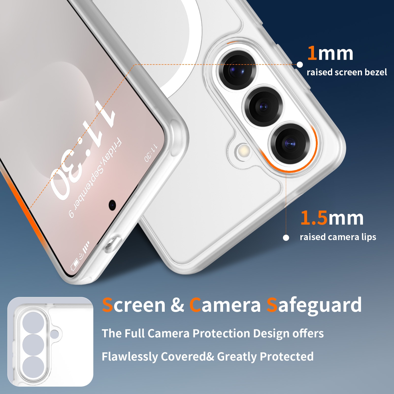 Husa de protectie pentru Samsung Galaxy S26 Plus, Omelivon, MagSafe, Protectie completa, Anti-Soc, Decupaje Precise, Incarcare Wireless, Materiale Premium, Transparent mat