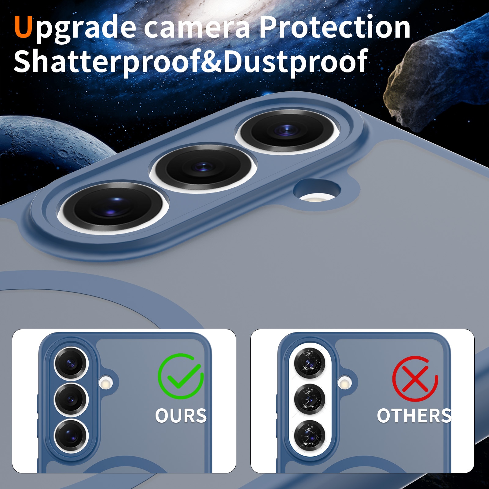 Husa de protectie pentru Samsung Galaxy S26 Plus, Omelivon, MagSafe, Protectie completa, Anti-Soc, Decupaje Precise, Incarcare Wireless, Materiale Premium, Albastru inchis
