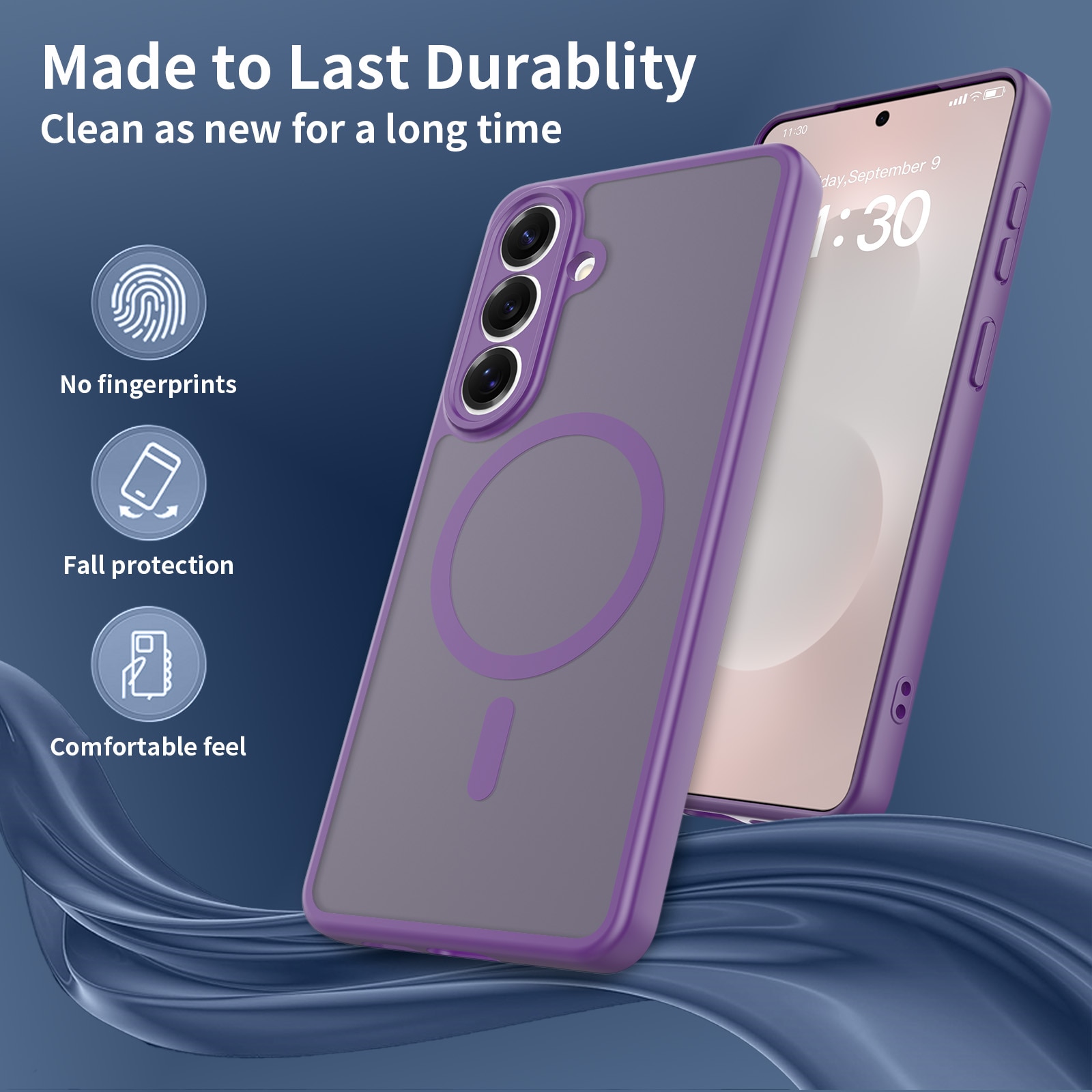 Husa de protectie pentru Samsung Galaxy S26 Plus, Omelivon, MagSafe, Protectie completa, Anti-Soc, Decupaje Precise, Incarcare Wireless, Materiale Premium, Violet inchis