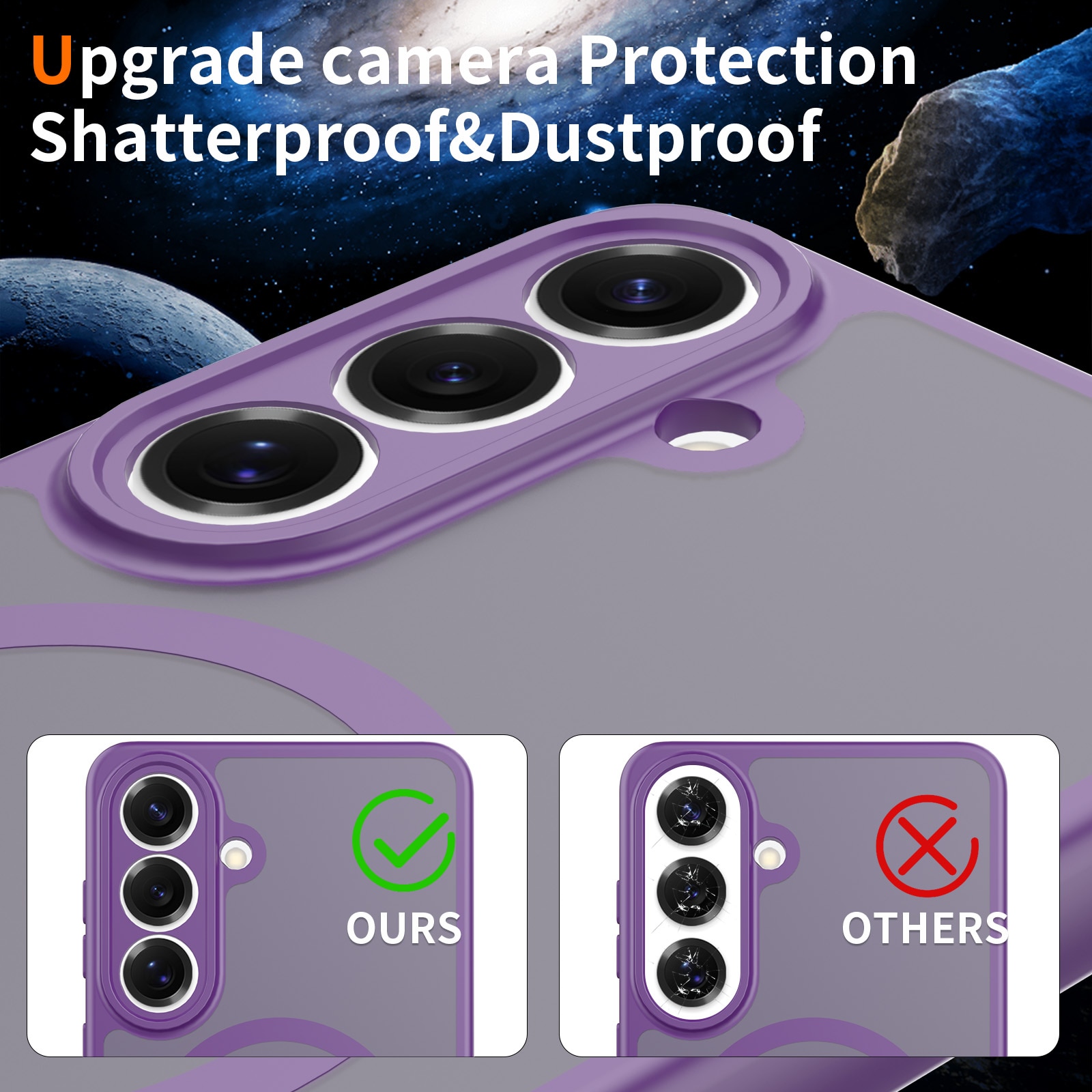 Husa de protectie pentru Samsung Galaxy S26 Plus, Omelivon, MagSafe, Protectie completa, Anti-Soc, Decupaje Precise, Incarcare Wireless, Materiale Premium, Violet inchis