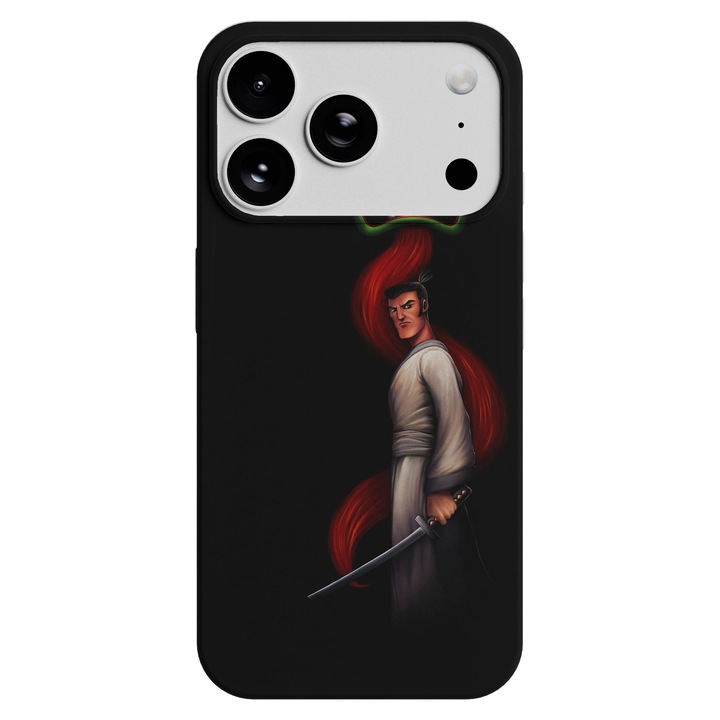 Husa telefon Premium pentru Apple iPhone 17 Pro Max, Viceversa, model Samurai Jack digital art, Silicon, TPU