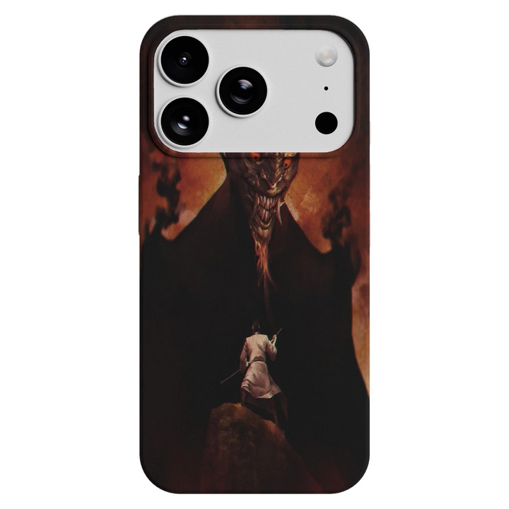 Husa telefon Premium pentru Apple iPhone 17 Pro Max, Viceversa, model Samurai Jack fight, Silicon, TPU