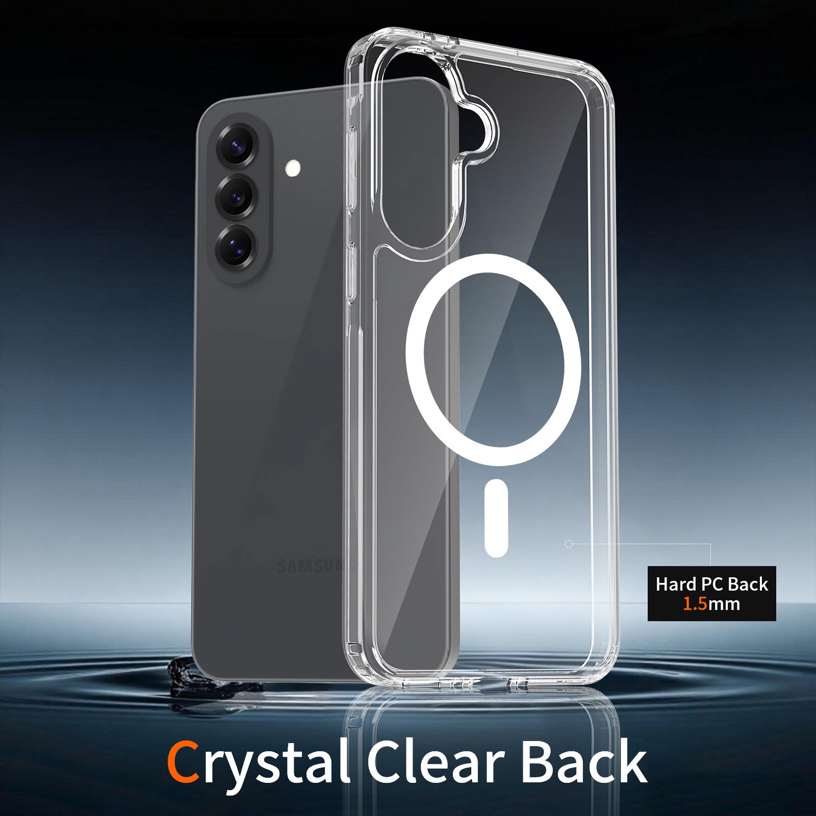 Husă pentru Samsung Galaxy A37, transparentă, material TPU+PC, protecție ecran și cameră, margini ridicate