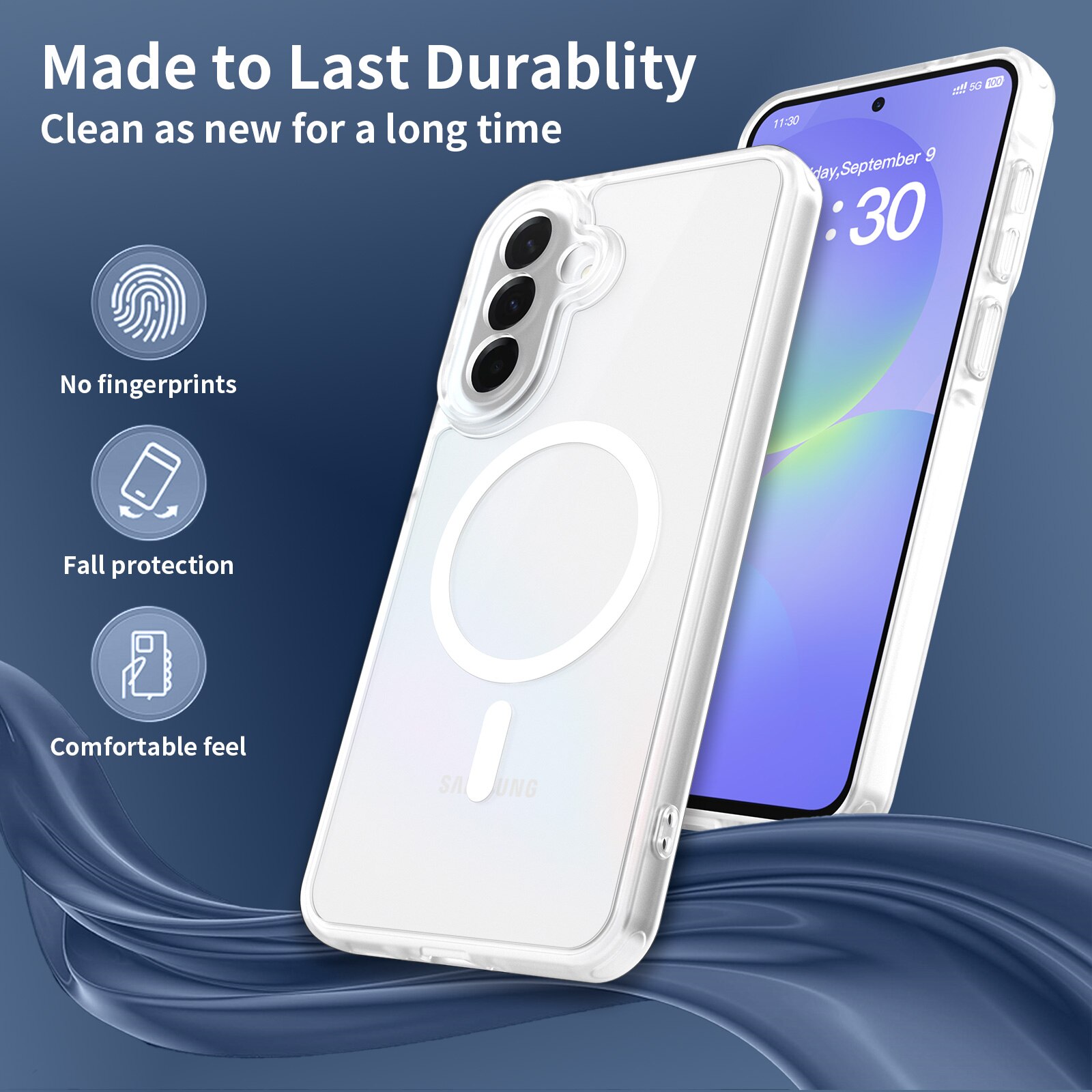 Husă pentru Samsung Galaxy A37, Omelivon, transparentă, material TPU + policarbonat, protecție completă, anti-soc