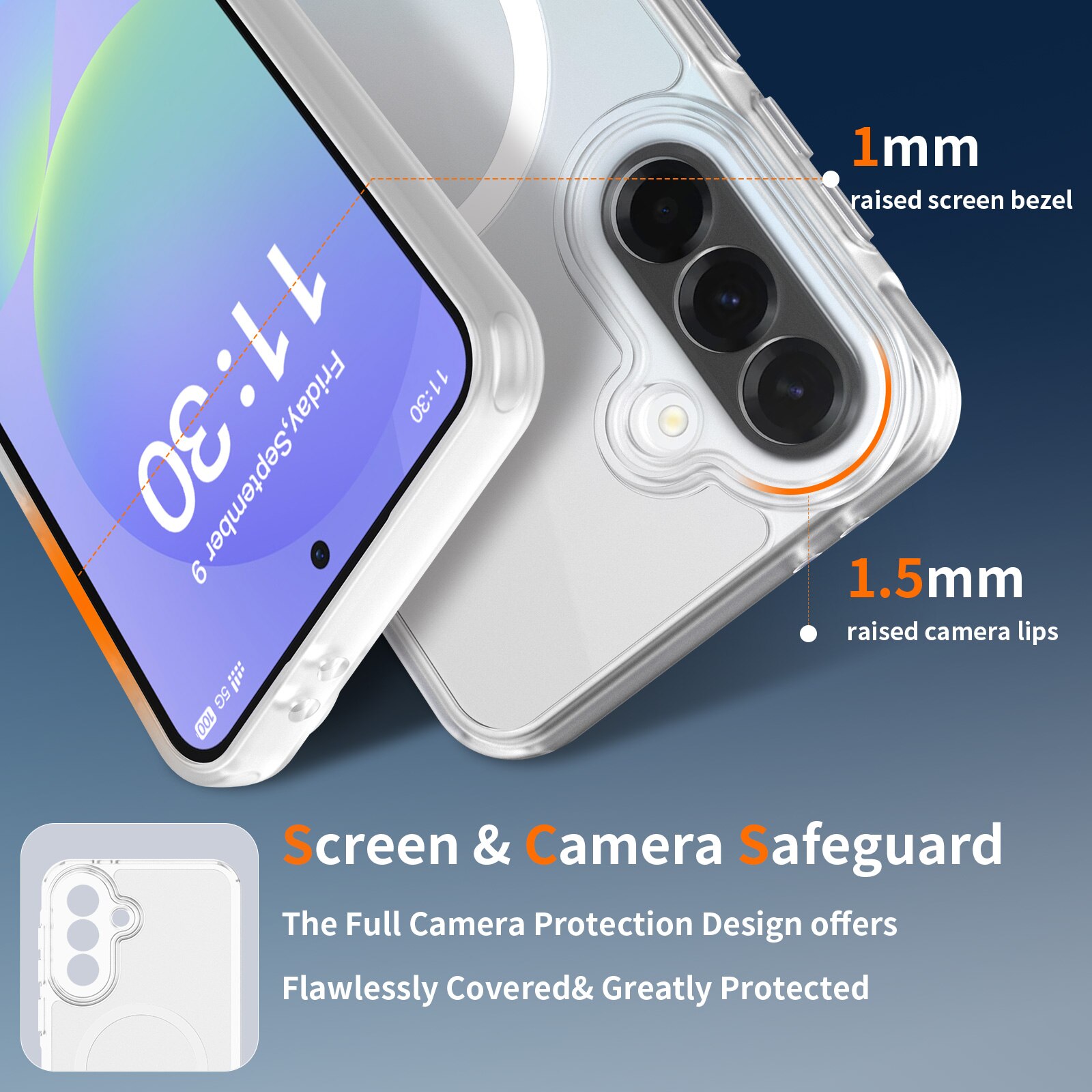 Husă pentru Samsung Galaxy A37, Omelivon, transparentă, material TPU + policarbonat, protecție completă, anti-soc