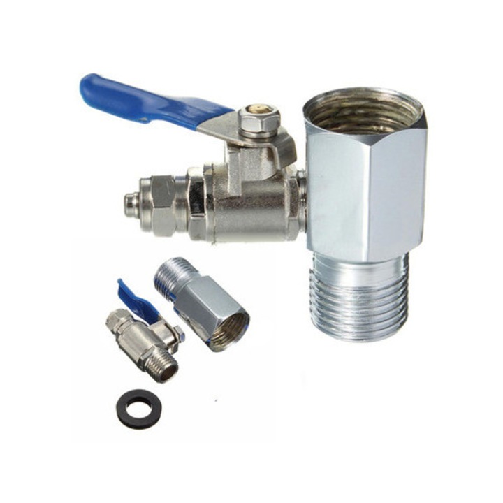 Robinet cu bila pentru filtre de apă, alama sanitara, diametru furtun 6mm
