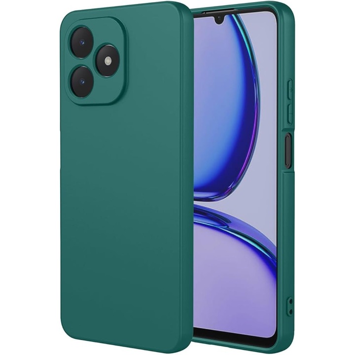 Husă telefon mobil, silicon, verde pădure, pentru Honor X5c Plus