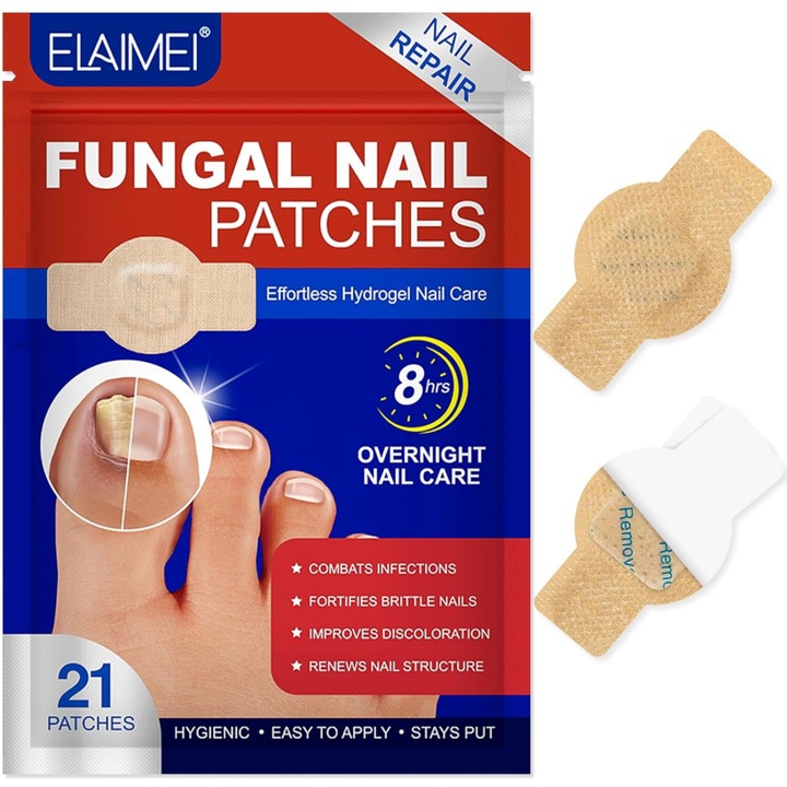 Комплект от 21 пластира Elaimei за лечение на гъбички по ноктите, хипоалергенни, лесни за нанасяне, за пръсти