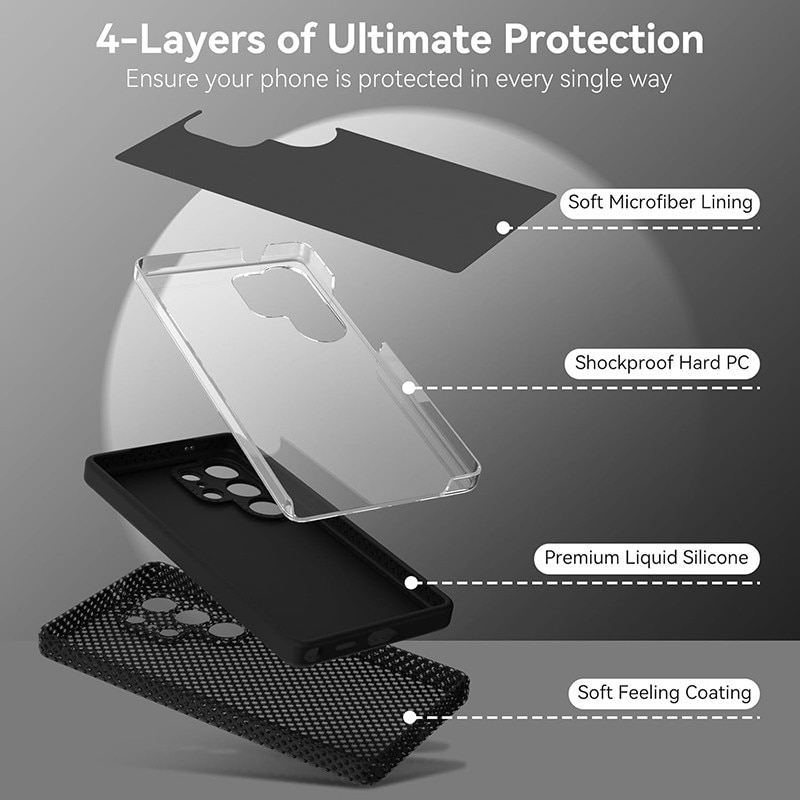 Husa pentru Samsung Galaxy S26 Ultra OEMG®, Husa din silicon lichid premium, Protectie Camera, Anti-soc, Interior Microfibra, 6.9", Negru