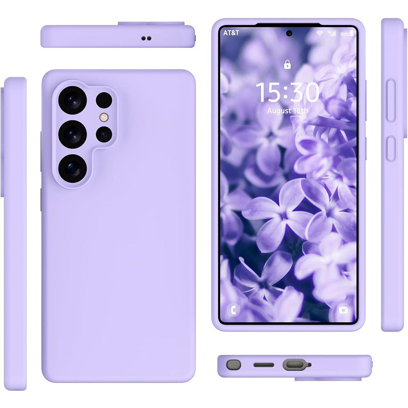 Husa Samsung Galaxy S26 Ultra, Imbunatatire in Silicon Lichid, Protectie completa a camerei, Husa subtire, cu finisare gel moale, rezistenta la socuri pentru telefon, 6.9", Violet